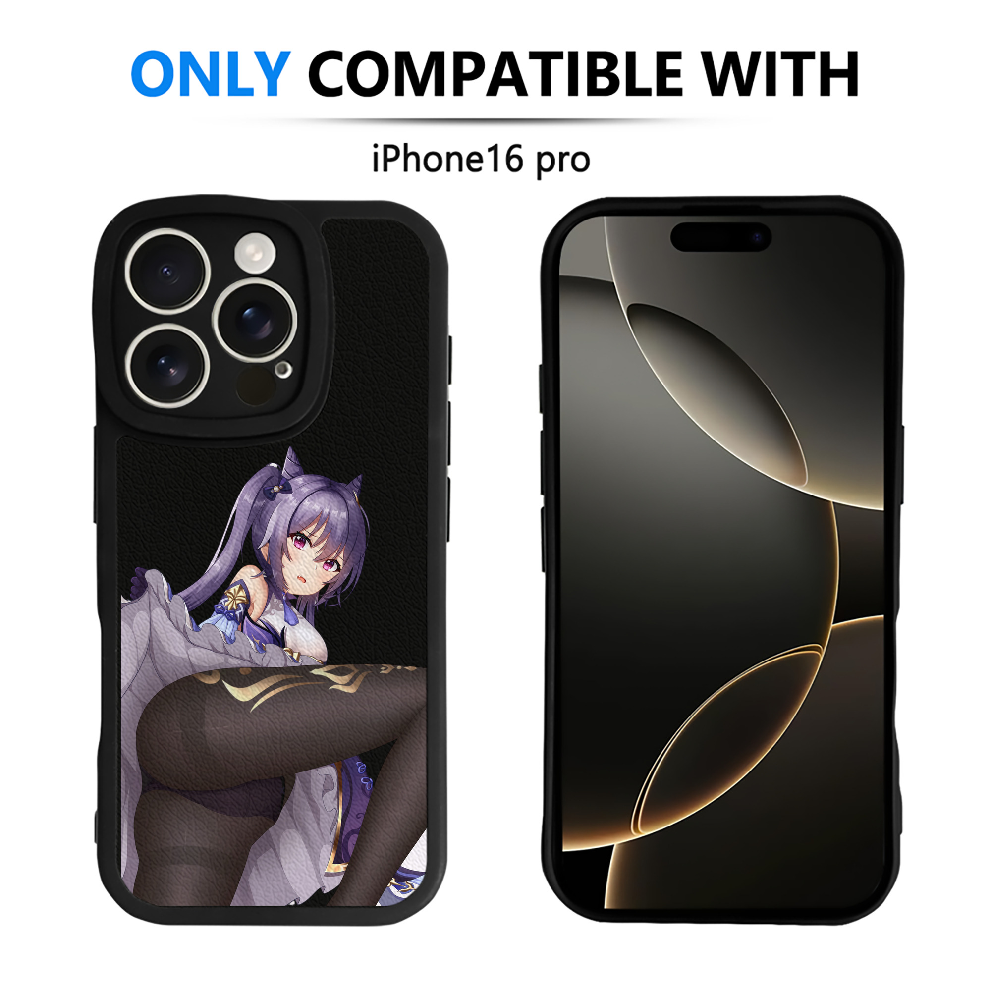げんし神 刻晴 こくせい genshin Kokusei 【iPhone 16シリーズ対応】シリコンスマホケース（レザー調） 材質：シリコン